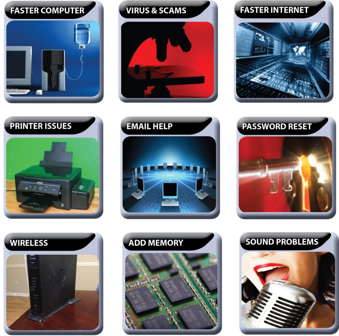 A series of pictures showing various electronic devices.